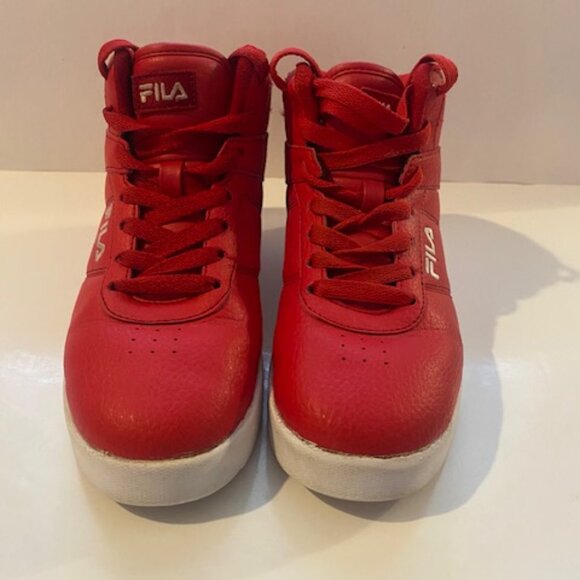 Fila Red Higtops Kids size 2 - Picture 2 of 8